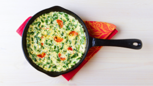 Frittata in a skillet
